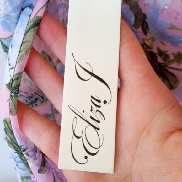 Eliza J pink and blue floral blouston maxi dress - Picture 8 of 9